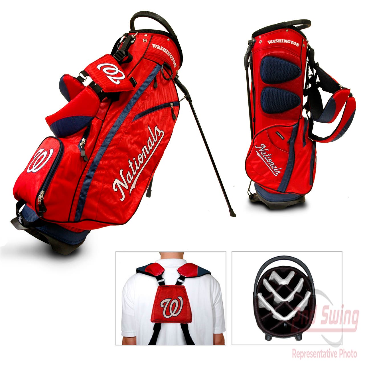 Mercedes Benz Golf Bag Set Navy Caddie and Boston Bag