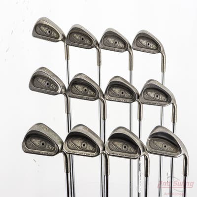 Ping Eye 2 Iron Set 1-PW SW LW Stock Steel Shaft Steel Stiff Right Handed Black Dot +1/4"