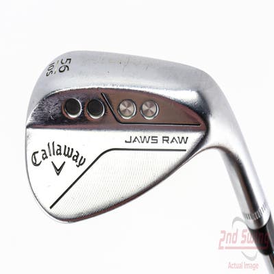 Callaway Jaws Raw Chrome Wedge Sand SW 56° 10 Deg Bounce S Grind Dynamic Gold Spinner TI Steel Wedge Flex Right Handed 35.25in