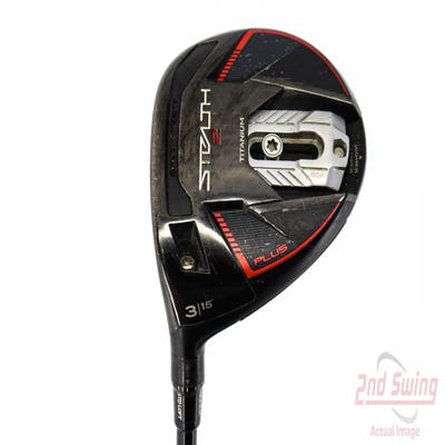 TaylorMade Stealth 2 Plus Fairway Wood 3 Wood 3W 15° Mitsubishi Kai'li Red 75 Graphite Stiff Left Handed 43.5in