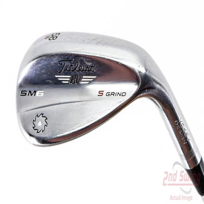 Titleist Vokey SM6 Tour Chrome Wedge Lob LW 58° 10 Deg Bounce S Grind SM6 BV Steel Wedge Flex Right Handed 35.25in