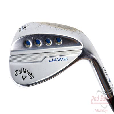 Callaway Jaws MD5 Platinum Chrome Wedge Lob LW 58° 8 Deg Bounce W Grind Dynamic Gold Tour Issue S200 Steel Stiff Right Handed 35.0in