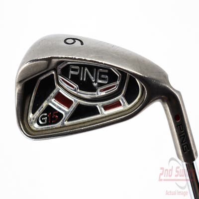 Ping G15 Single Iron 6 Iron Ping AWT Steel Stiff Right Handed Maroon Dot 37.5in