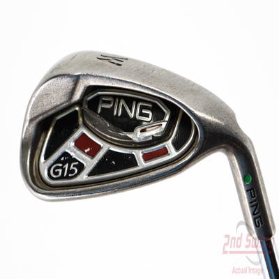 Ping G15 Single Iron Pitching Wedge PW Stock Steel Shaft Steel Regular Right Handed Green Dot 36.0in