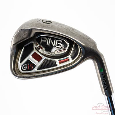 Ping G15 Single Iron 9 Iron Stock Steel Shaft Steel Regular Right Handed Green Dot 36.25in