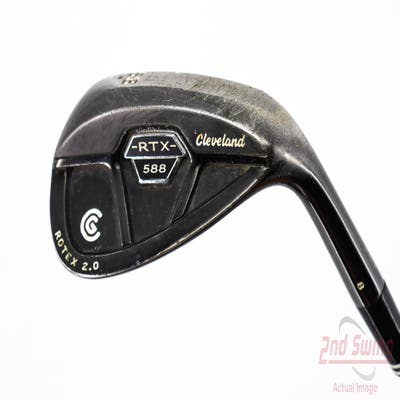 Cleveland 588 RTX 2.0 CB Black Satin Wedge Lob LW 58° 8 Deg Bounce Stock Steel Shaft Steel Wedge Flex Right Handed 35.25in