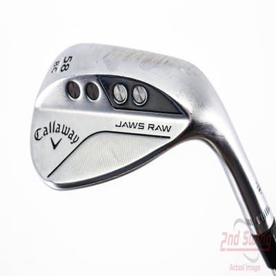 Callaway Jaws Raw Chrome Wedge Lob LW 58° 8 Deg Bounce C Grind True Temper Dynamic Gold S300 Steel Stiff Right Handed 35.5in