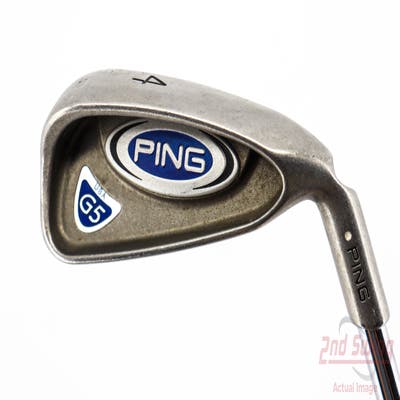 Ping G5 Single Iron 4 Iron Stock Steel Shaft Steel Stiff Right Handed White Dot 40.25in