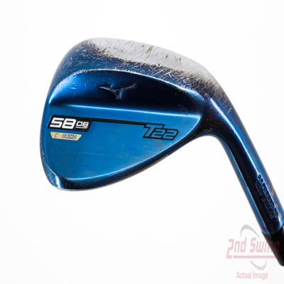 Mizuno T22 Blue Wedge Lob LW 58° 8 Deg Bounce C Grind Dynamic Gold Tour Issue S400 Steel Stiff Right Handed 35.75in