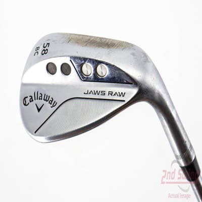 Callaway Jaws Raw Chrome Wedge Lob LW 58° 8 Deg Bounce C Grind FST KBS Tour 120 Steel Stiff Right Handed 36.0in