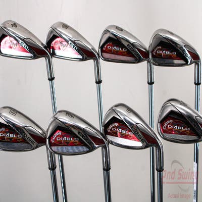 Callaway Diablo Edge Iron Set 4-PW AW Stock Steel Shaft Steel Uniflex Right Handed 38.0in