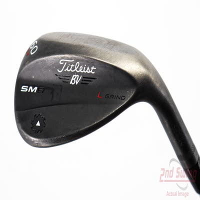 Titleist Vokey SM6 Jet Black Wedge Lob LW 60° 4 Deg Bounce L Grind SM6 BV Steel Wedge Flex Right Handed 35.25in