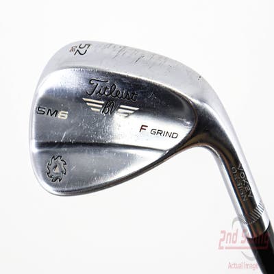 Titleist Vokey SM6 Tour Chrome Wedge Gap GW 52° 8 Deg Bounce F Grind SM6 BV Steel Wedge Flex Right Handed 35.5in