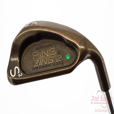 Ping Zing 2 Beryllium Copper Wedge Sand SW Stock Steel Shaft Steel Stiff Right Handed Green Dot 35.5in