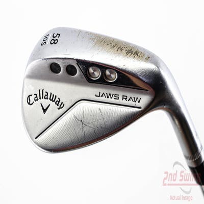 Callaway Jaws Raw Chrome Wedge Lob LW 58° 10 Deg Bounce S Grind Dynamic Gold Spinner TI Steel Wedge Flex Right Handed 35.0in