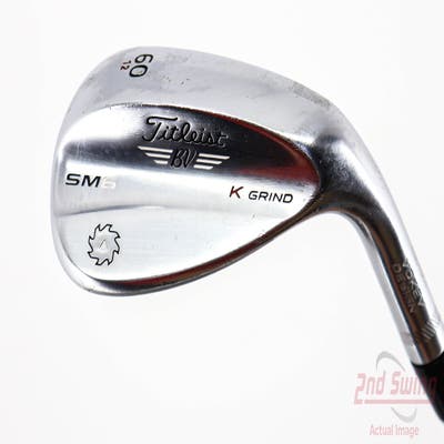 Titleist Vokey SM6 Tour Chrome Wedge Lob LW 60° 12 Deg Bounce K Grind FST KBS Tour Steel Stiff Right Handed 36.0in