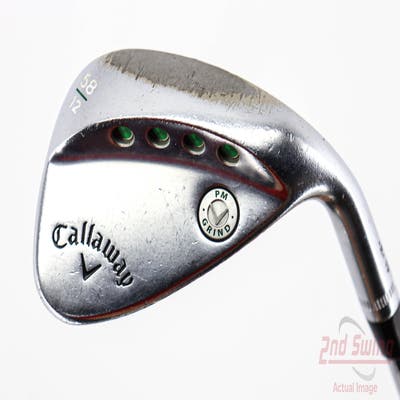 Callaway PM Grind 19 Chrome Wedge Lob LW 58° 12 Deg Bounce FST KBS Hi-Rev 2.0 115 Steel Wedge Flex Right Handed 35.25in