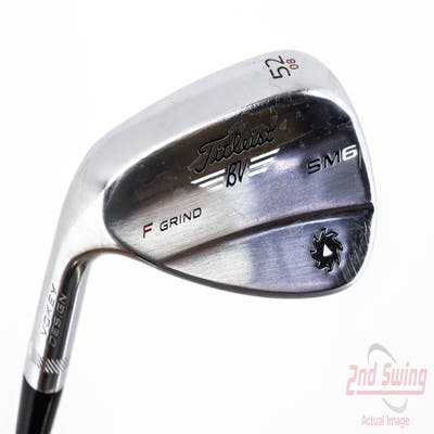 Titleist Vokey SM6 Tour Chrome Wedge Gap GW 52° 8 Deg Bounce F Grind SM6 BV Steel Wedge Flex Left Handed 35.5in