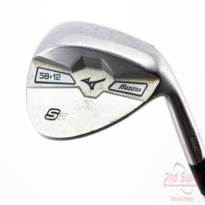 Mizuno S5 White Satin Wedge Lob LW 58° 12 Deg Bounce True Temper Dynamic Gold Steel Wedge Flex Right Handed 35.5in