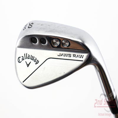 Callaway Jaws Raw Chrome Wedge Gap GW 50° 10 Deg Bounce S Grind Dynamic Gold Spinner TI Steel Wedge Flex Right Handed 36.5in