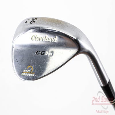 Cleveland CG15 Satin Chrome Wedge Sand SW 56° 14 Deg Bounce Stock Steel Shaft Steel Wedge Flex Right Handed 36.0in