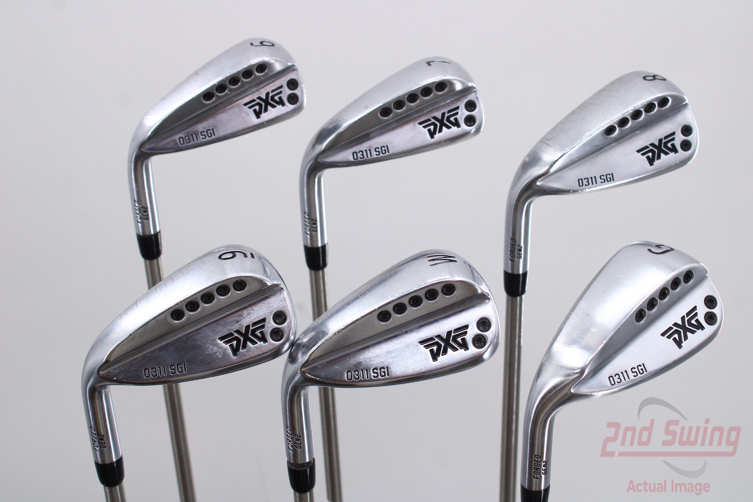 PXG 0311 SGI GEN2 Chrome Iron Set 6-PW GW Aerotech SteelFiber i70 Graphite  Senior Left Handed 38.0in