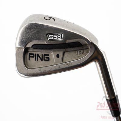 Ping S58 Single Iron 6 Iron Stock Steel Shaft Steel Stiff Right Handed Black Dot 38.0in