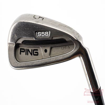 Ping S58 Single Iron 5 Iron Stock Steel Shaft Steel Stiff Right Handed Black Dot 38.5in