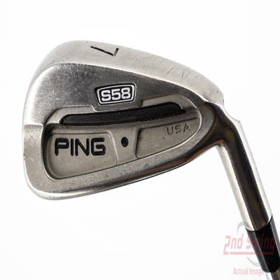 Ping S58 Single Iron 7 Iron Stock Steel Shaft Steel Stiff Right Handed Black Dot 37.25in