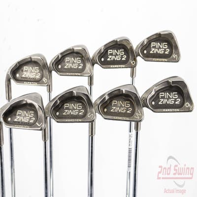 Ping Zing 2 Iron Set 5-PW SW LW Ping JZ Steel Stiff Left Handed White Dot 38.0in