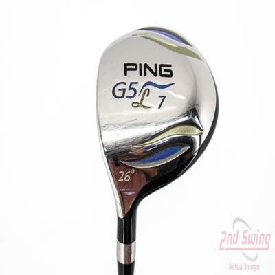 Ping G5 Ladies Fairway Wood 7 Wood 7W 26° Ping ULT 50F Ladies Graphite Ladies Left Handed 41.5in