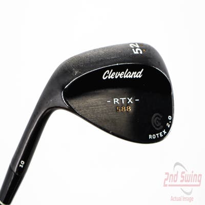 Cleveland 588 RTX 2.0 Black Satin Wedge Gap GW 52° 10 Deg Bounce Cleveland ROTEX Wedge Graphite Wedge Flex Left Handed 35.75in