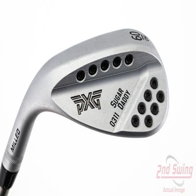 PXG 0311 Sugar Daddy Milled Chrome Wedge Lob LW 60° 9 Deg Bounce Aerotech SteelFiber fc115cw Graphite Stiff Left Handed 35.25in