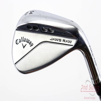 Callaway Jaws Raw Full Toe Chrome Wedge Sand SW 54° 10 Deg Bounce J Grind Dynamic Gold Spinner TI Steel Wedge Flex Right Handed 35.25in