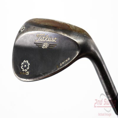 Titleist Vokey SM5 Raw Black Wedge Lob LW 60° 4 Deg Bounce L Grind Titleist SM5 BV Steel Wedge Flex Right Handed 34.5in