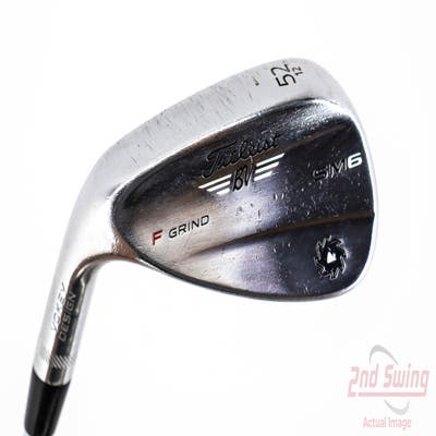 Titleist Vokey SM6 Tour Chrome Wedge Gap GW 52° 12 Deg Bounce F Grind SM6 BV Steel Wedge Flex Left Handed 36.0in