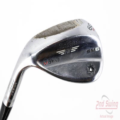 Titleist Vokey SM6 Tour Chrome Wedge Lob LW 60° 8 Deg Bounce M Grind SM6 BV Steel Wedge Flex Left Handed 35.5in