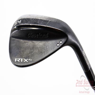 Cleveland RTX 4 Black Satin Wedge Sand SW 54° 10 Deg Bounce Dynamic Gold Tour Issue S400 Steel Stiff Right Handed 35.75in