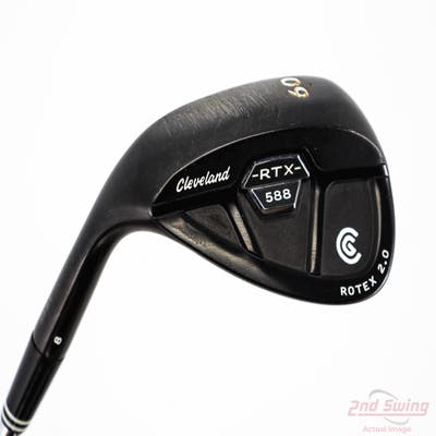 Cleveland 588 RTX 2.0 CB Black Satin Wedge Lob LW 60° 8 Deg Bounce True Temper Dynamic Gold Steel Wedge Flex Left Handed 35.5in