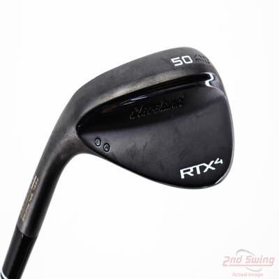 Cleveland RTX 4 Black Satin Wedge Gap GW 50° 10 Deg Bounce Dynamic Gold Tour Issue S400 Steel Stiff Left Handed 35.75in