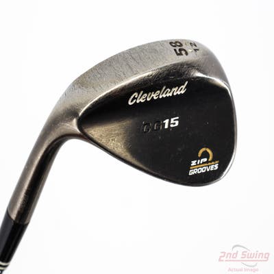 Cleveland CG15 Black Pearl Wedge Lob LW 58° 12 Deg Bounce Cleveland Traction Wedge Steel Wedge Flex Left Handed 35.75in