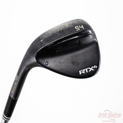 Cleveland RTX 4 Black Satin Wedge Sand SW 54° 10 Deg Bounce Dynamic Gold Tour Issue S400 Steel Stiff Left Handed 35.5in