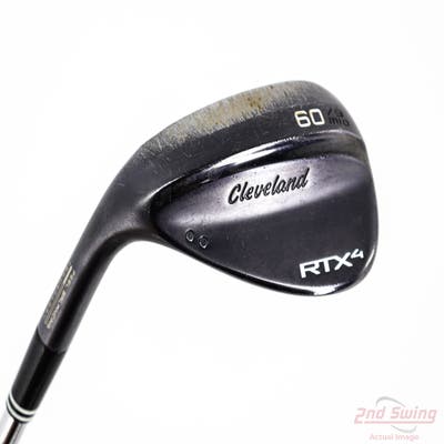 Cleveland RTX 4 Black Satin Wedge Lob LW 60° 9 Deg Bounce Dynamic Gold Tour Issue S400 Steel Stiff Left Handed 35.5in