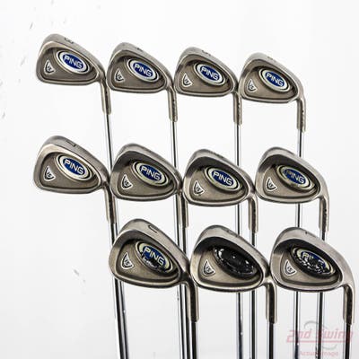 Ping i5 Iron Set 3-LW Stock Steel Shaft Steel Stiff Right Handed Black Dot +1/4"