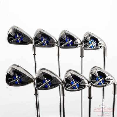 Callaway X-22 Iron Set 4-GW Stock Steel Shaft Steel Uniflex Right Handed STD