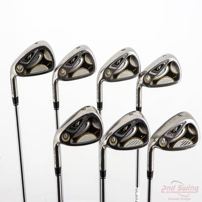 TaylorMade R7 Draw Iron Set 4-PW TM T-Step 90 Steel Stiff Left Handed +1/2"