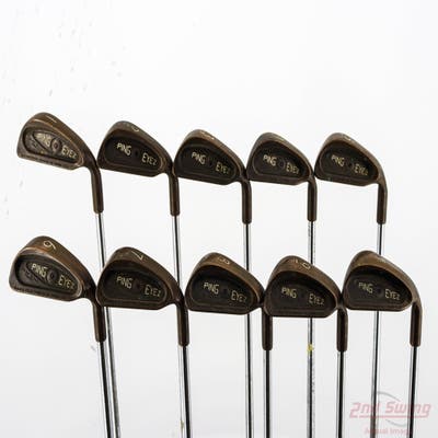 Ping Eye 2 Beryllium Copper Iron Set 1-PW Ping Microtaper Steel Stiff Right Handed Black Dot +1/4"