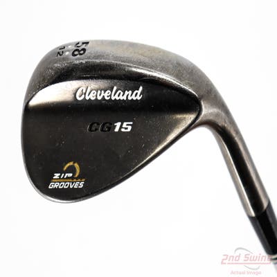 Cleveland CG15 Black Pearl Wedge Lob LW 58° 12 Deg Bounce Cleveland Traction Wedge Steel Wedge Flex Right Handed 35.75in