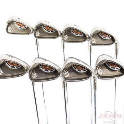 Ping G10 Iron Set 4-GW Stock Steel Shaft Steel Stiff Right Handed White Dot +1 1/2"