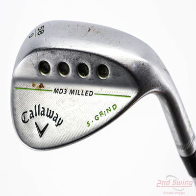 Callaway MD3 Milled Chrome S-Grind Wedge Lob LW 58° 9 Deg Bounce S Grind True Temper Dynamic Gold Steel Wedge Flex Right Handed 38.0in